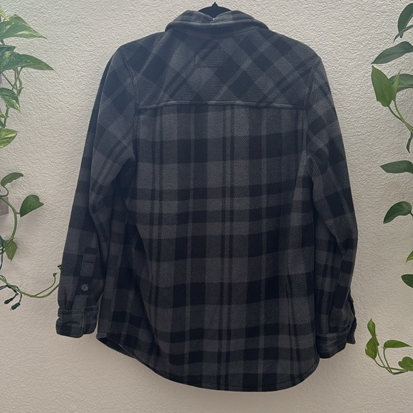 Boston Traders Men’s Gray Black Plaid Sherpa Lined Flannel Jacket Size S - Picture 4 of 6